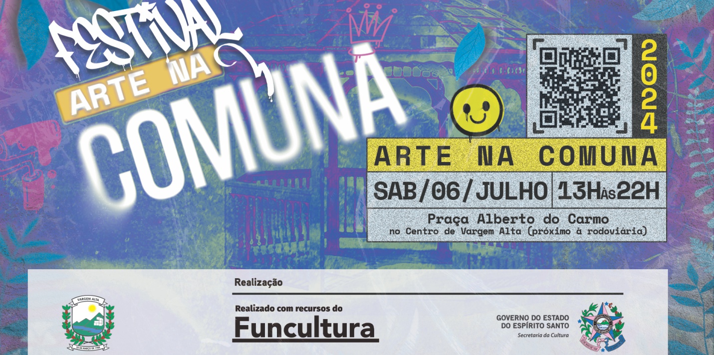 Festival Arte na Comuna acontece em Vargem Alta no próximo sábado (06)